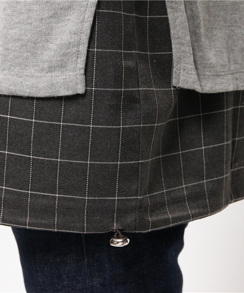 WHO'S WHO gallery（フーズフーギャラリー）の「【EXCHANGEZ】ニットソー切替スウェット（スウェット・メンズ・ライトグレー/カーキ/ブラック・MEDIUM/LARGE）」の6枚目の写真