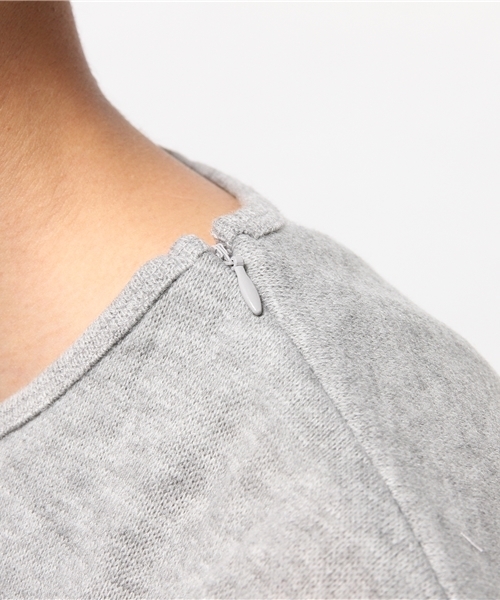 WHO'S WHO gallery（フーズフーギャラリー）の「【EXCHANGEZ】ニットソー切替スウェット（スウェット・メンズ・ライトグレー/カーキ/ブラック・MEDIUM/LARGE）」の7枚目の写真