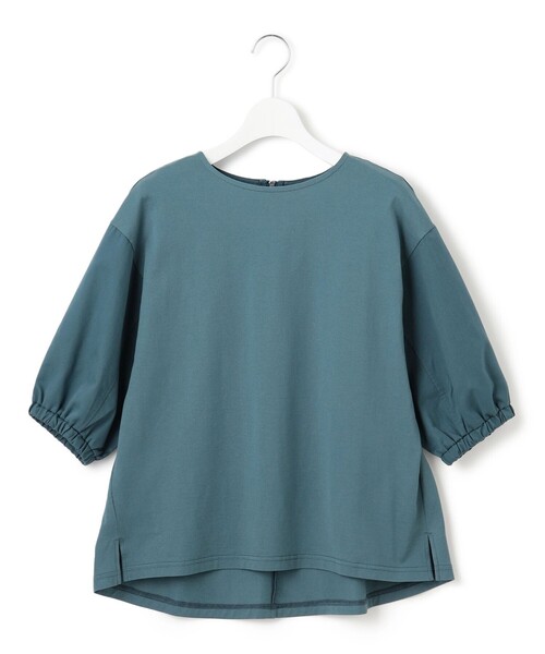 J.PRESS YORK STREET(ジェイプレスヨークストリート)の「【WOMEN】ツイストスリーブジャージ プルオーバー(Tシャツ/カットソー・レディース・ホワイト系/ライトグリーン系/ネイビー系/ピーコックグリーン系・F)」の3枚目の写真