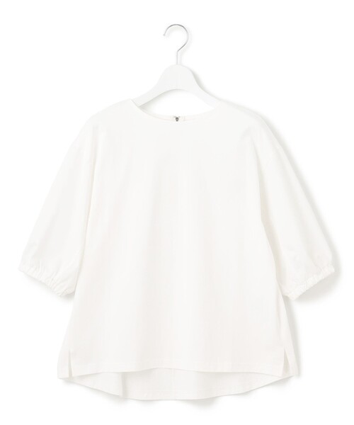 J.PRESS YORK STREET(ジェイプレスヨークストリート)の「【WOMEN】ツイストスリーブジャージ プルオーバー(Tシャツ/カットソー・レディース・ホワイト系/ライトグリーン系/ネイビー系/ピーコックグリーン系・F)」の12枚目の写真