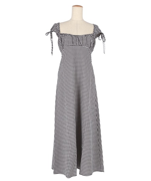 coca(coca)(コカ)の「【WEB限定セール】ギンガムチェックワンピース(ワンピース・レディース・ブラック・M/L)」の13枚目の写真