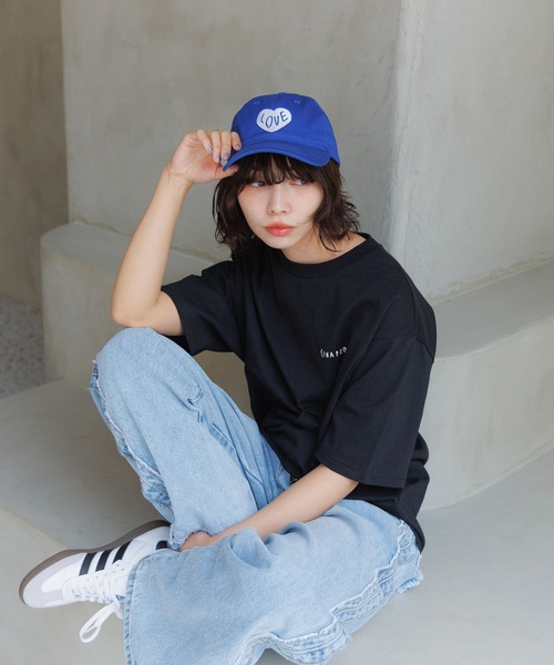 ALAND（エーランド）の「【UNISEX】ALAND×INAPSQUARE／刺繍CAP（キャップ・レディース・ブラック/ホワイト/ブルー・FREE）」の4枚目の写真