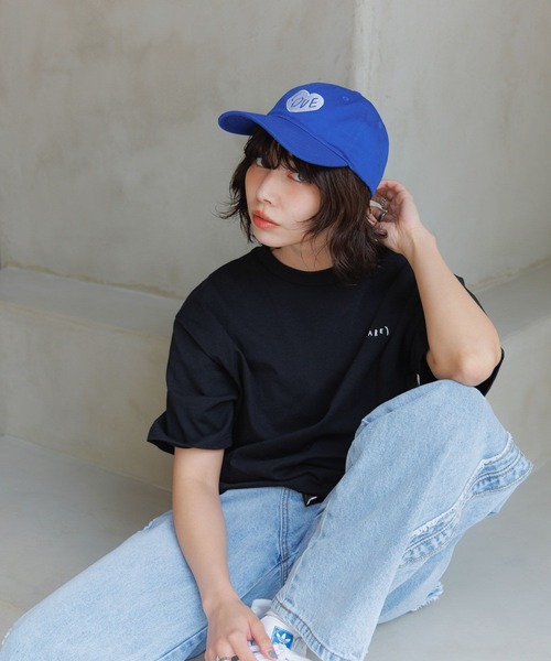 ALAND（エーランド）の「【UNISEX】ALAND×INAPSQUARE／刺繍CAP（キャップ・レディース・ブラック/ホワイト/ブルー・FREE）」の5枚目の写真