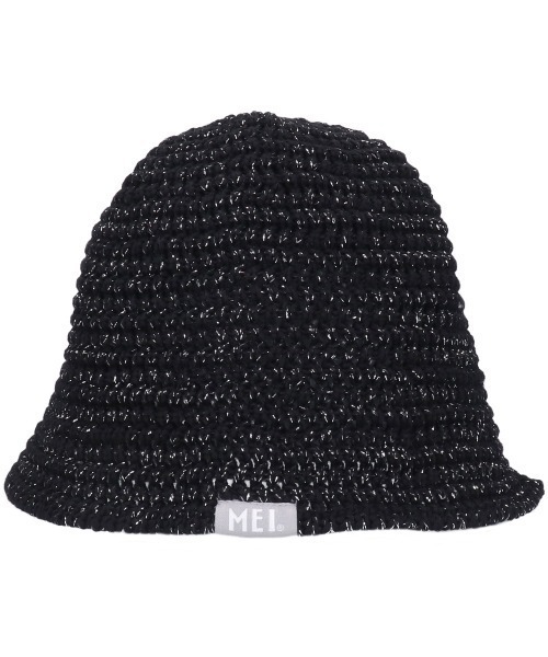 MEI(メイ)の「MEI/メイ ニットハット KNIT HAT ラメニット帽 251099605(ニットキャップ/ビーニー・レディース・ブルー/ブラック/ホワイト/レッド/イエロー・58cm)」の9枚目の写真