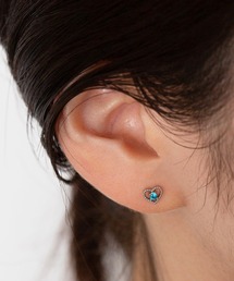 UP START（アップスタート）の「【Peony/ピオニー】/サージカルステンレス　片耳用　カラービジューハートピアス（ピアス（片耳用））」