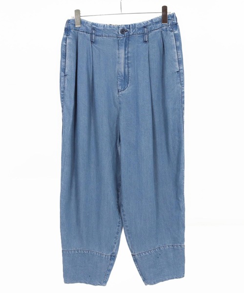 GLIMCLAP（グリムクラップ）の「mp13556-Color scheme design & balloon silhouette pants-light ounce denim-  デニムパンツ（デニムパンツ・メンズ・インディゴブルー・S/M/L）」の11枚目の写真
