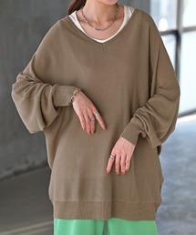 オーバーサイズ」に該当するレディースのニット/セーター（ベージュ系