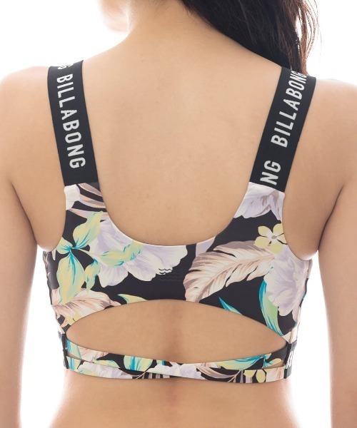 新品未使用　BILLABONG リーフ柄 セパレート水着　ハイネック　M セール】BILLABONG レディース HIGH NECK BINDING BIKINI 水着