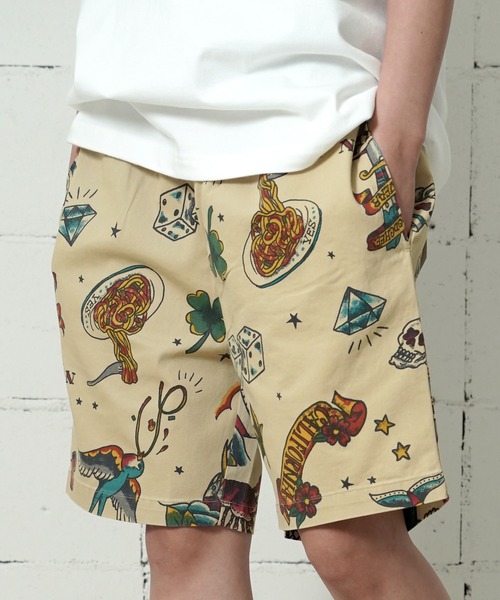COOKMAN(クックマン)の「Cookman クックマン シェフ ショートパンツ ハーフパンツ イージーパンツ Old Tattoo Beige(その他パンツ・メンズ・ベージュ・MEDIUM/LARGE)」の1枚目の写真