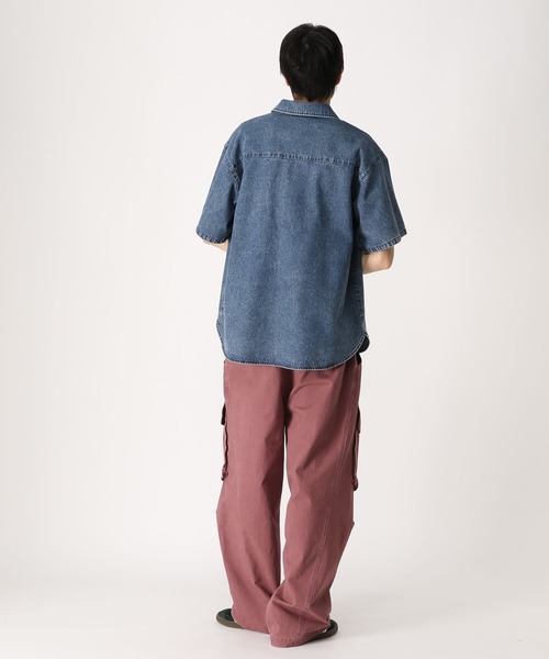 ALAND（エーランド）の「【UNISEX】ALAND／Aロゴデニム半袖シャツ（シャツ/ブラウス・レディース・ブラック/インディゴブルー・MEDIUM/SMALL）」の11枚目の写真