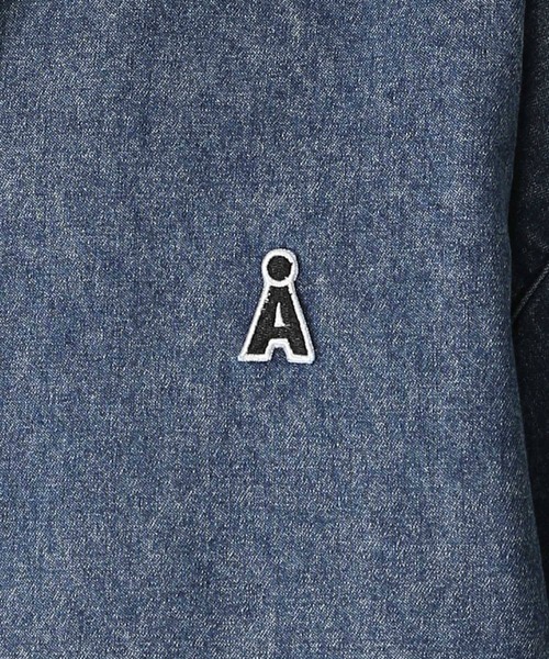 ALAND（エーランド）の「【UNISEX】ALAND／Aロゴデニム半袖シャツ（シャツ/ブラウス・レディース・ブラック/インディゴブルー・MEDIUM/SMALL）」の14枚目の写真