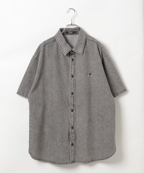 ALAND（エーランド）の「【UNISEX】ALAND／Aロゴデニム半袖シャツ（シャツ/ブラウス・レディース・ブラック/インディゴブルー・MEDIUM/SMALL）」の21枚目の写真