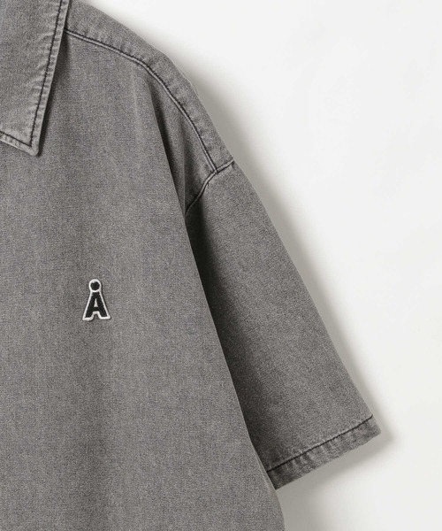 ALAND（エーランド）の「【UNISEX】ALAND／Aロゴデニム半袖シャツ（シャツ/ブラウス・レディース・ブラック/インディゴブルー・MEDIUM/SMALL）」の18枚目の写真