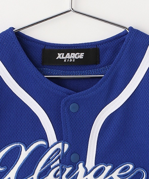 XLARGE KIDS(エクストララージキッズ)の「ベースボールショートオール(ロンパース・キッズ・ブルー/カラフル・70cm)」の3枚目の写真