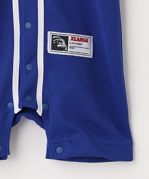 XLARGE KIDS(エクストララージキッズ)の「ベースボールショートオール(ロンパース・キッズ・ブルー/カラフル・70cm)」の5枚目の写真