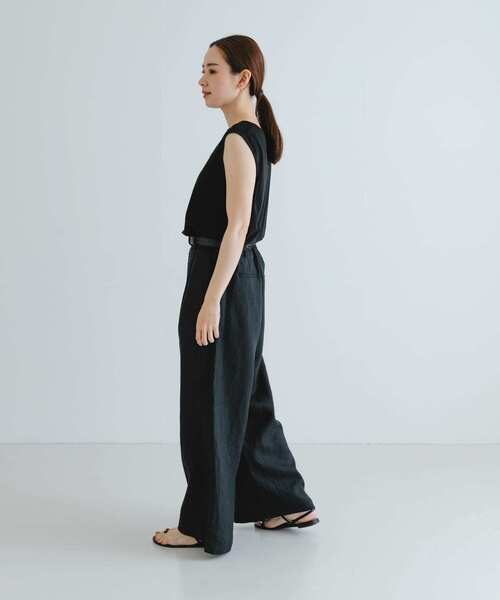 URBAN RESEARCH（アーバンリサーチ）の「new basic　ドライツイストノースリーブカットソー（Tシャツ/カットソー・レディース・ホワイト/ブラック/ネイビー・FREE）」の5枚目の写真