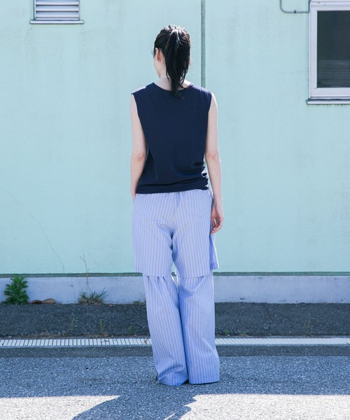 URBAN RESEARCH（アーバンリサーチ）の「new basic　ドライツイストノースリーブカットソー（Tシャツ/カットソー・レディース・ホワイト/ブラック/ネイビー・FREE）」の11枚目の写真