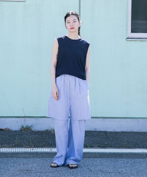 URBAN RESEARCH（アーバンリサーチ）の「new basic　ドライツイストノースリーブカットソー（Tシャツ/カットソー・レディース・ホワイト/ブラック/ネイビー・FREE）」の13枚目の写真