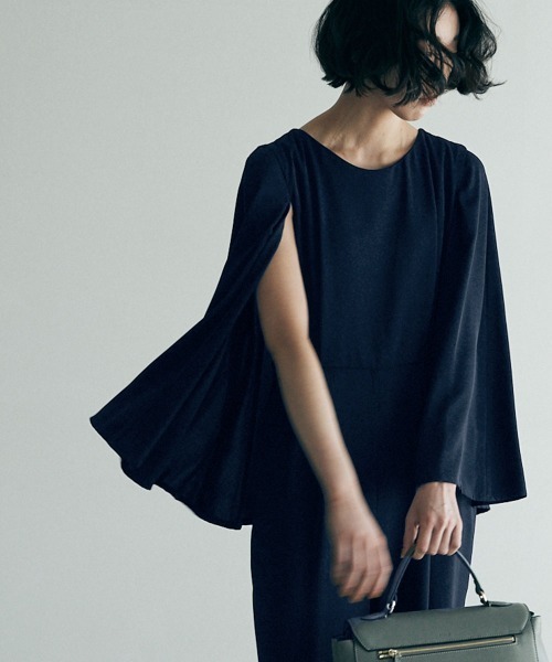 marjour（マージュール）の「MANTLE PANTS DRESS（サロペット/オーバーオール・レディース・ネイビー/ブラック・M/L）」の7枚目の写真