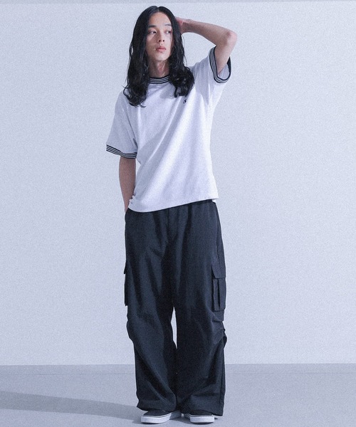 Champion(チャンピオン)の「【Champion】接触冷感 配色デザインパイルTシャツ【セットアップ対応】(Tシャツ/カットソー・メンズ・オフホワイト/ブラウン・XL/L/M)」の22枚目の写真