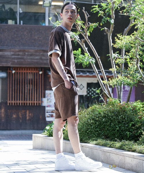 Champion(チャンピオン)の「【Champion】接触冷感 配色デザインパイルTシャツ【セットアップ対応】(Tシャツ/カットソー・メンズ・オフホワイト/ブラウン・XL/L/M)」の17枚目の写真