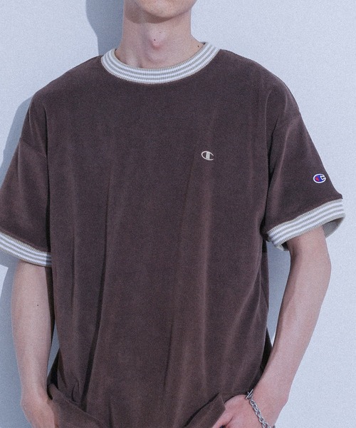Champion(チャンピオン)の「【Champion】接触冷感 配色デザインパイルTシャツ【セットアップ対応】(Tシャツ/カットソー・メンズ・オフホワイト/ブラウン・XL/L/M)」の20枚目の写真