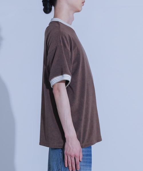Champion(チャンピオン)の「【Champion】接触冷感 配色デザインパイルTシャツ【セットアップ対応】(Tシャツ/カットソー・メンズ・オフホワイト/ブラウン・XL/L/M)」の13枚目の写真