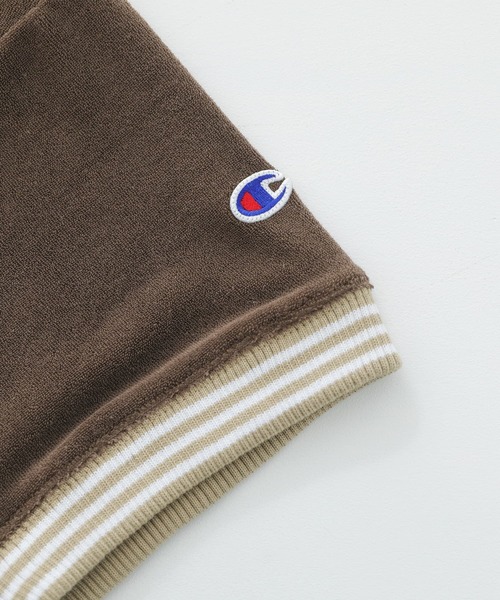 Champion(チャンピオン)の「【Champion】接触冷感 配色デザインパイルTシャツ【セットアップ対応】(Tシャツ/カットソー・メンズ・オフホワイト/ブラウン・XL/L/M)」の8枚目の写真
