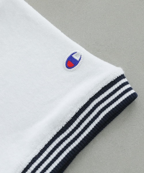 Champion(チャンピオン)の「【Champion】接触冷感 配色デザインパイルTシャツ【セットアップ対応】(Tシャツ/カットソー・メンズ・オフホワイト/ブラウン・XL/L/M)」の10枚目の写真