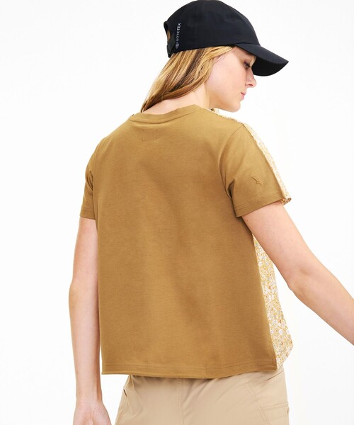 AIGLE(エーグル)の「リバティプリント 半袖Tシャツ(Tシャツ/カットソー・レディース・ブルー/キャメル/レッド・L/M/XS/S)」の9枚目の写真
