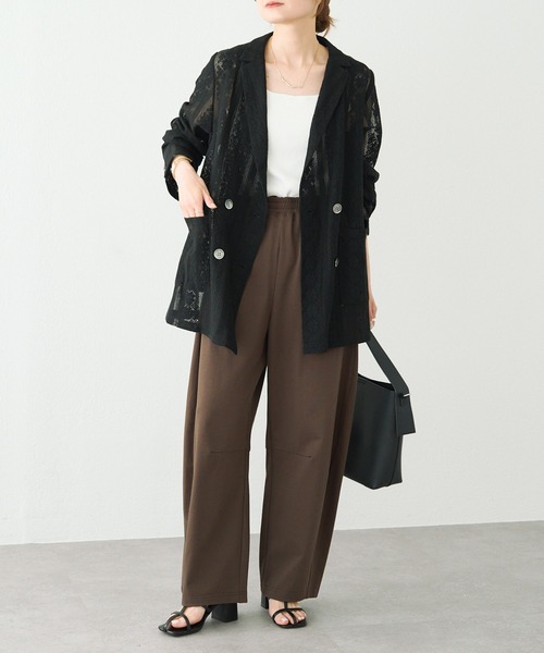 PUAL CE CIN(ピュアルセシン)の「ヴィンテージライクレースジャケット(テーラードジャケット・レディース・ブラック/アイボリー・FREE)」の22枚目の写真