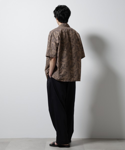 NANO universe(ナノユニバース)の「ボタニカルパターンサッカーシャツ 半袖(シャツ/ブラウス・メンズ・ホワイト/ブラック/ライトブラウン/ライトグリーン・L/M/S)」の17枚目の写真