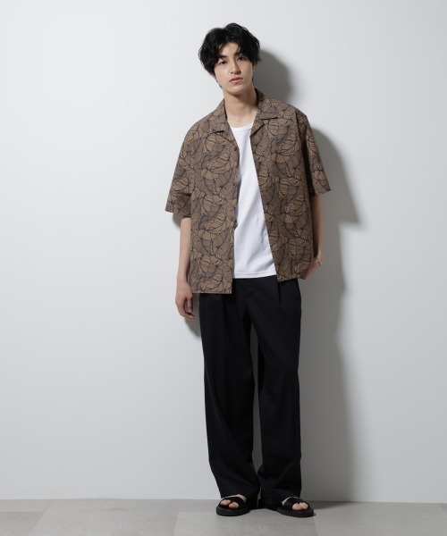 NANO universe(ナノユニバース)の「ボタニカルパターンサッカーシャツ 半袖(シャツ/ブラウス・メンズ・ホワイト/ブラック/ライトブラウン/ライトグリーン・L/M/S)」の20枚目の写真