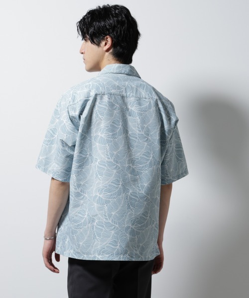 NANO universe(ナノユニバース)の「ボタニカルパターンサッカーシャツ 半袖(シャツ/ブラウス・メンズ・ホワイト/ブラック/ライトブラウン/ライトグリーン・L/M/S)」の14枚目の写真