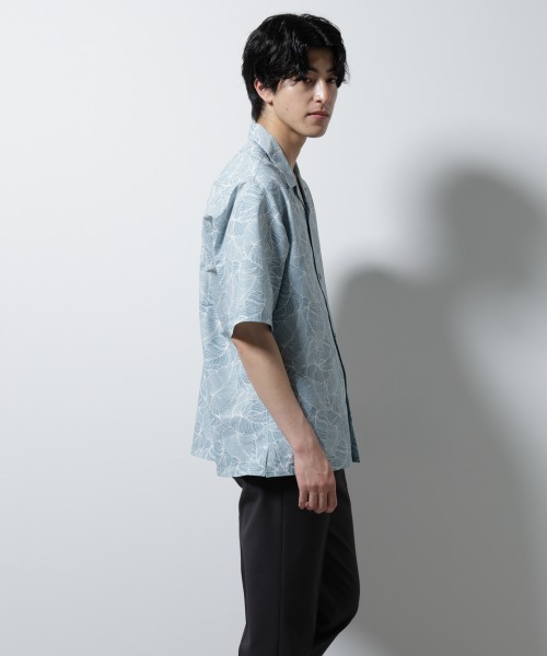 NANO universe(ナノユニバース)の「ボタニカルパターンサッカーシャツ 半袖(シャツ/ブラウス・メンズ・ホワイト/ブラック/ライトブラウン/ライトグリーン・L/M/S)」の15枚目の写真