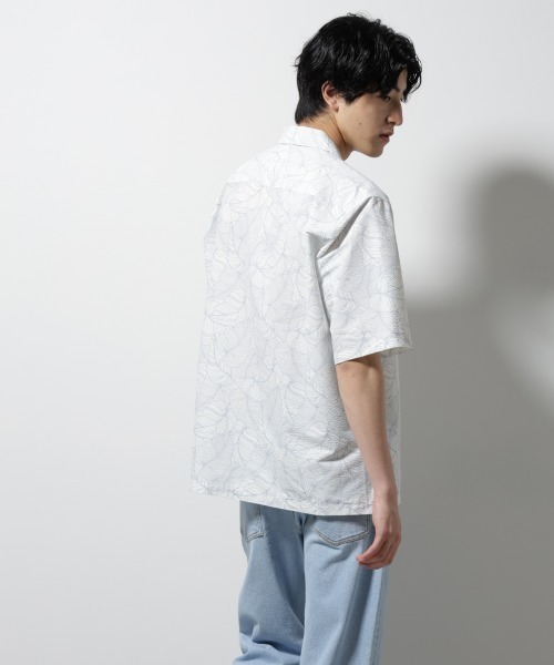 NANO universe(ナノユニバース)の「ボタニカルパターンサッカーシャツ 半袖(シャツ/ブラウス・メンズ・ホワイト/ブラック/ライトブラウン/ライトグリーン・L/M/S)」の8枚目の写真