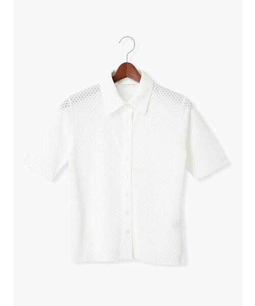 Te chichi TERRASSE(テチチテラス)の「シャーリング衿付きカーディガン《2025summer catalog item》(カーディガン/ボレロ・レディース・イエロー/ブラック/オフホワイト・F)」の2枚目の写真
