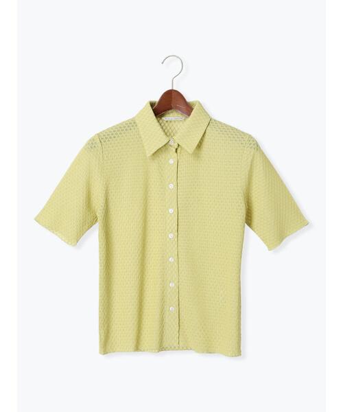 Te chichi TERRASSE(テチチテラス)の「シャーリング衿付きカーディガン《2025summer catalog item》(カーディガン/ボレロ・レディース・イエロー/ブラック/オフホワイト・F)」の9枚目の写真
