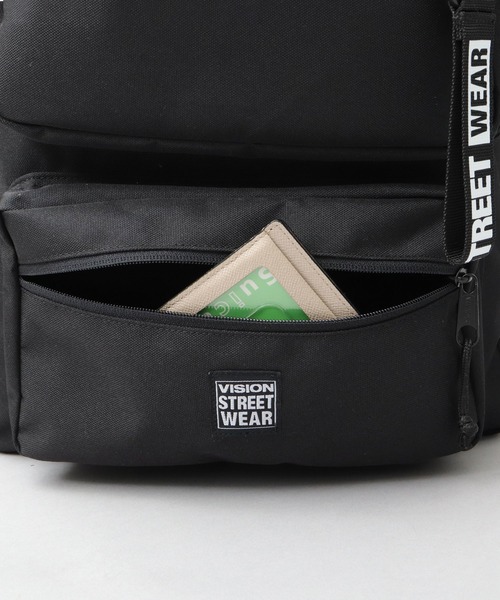 フロント2ポケット 大容量 2層式 バックパック サイドメッシュポケット