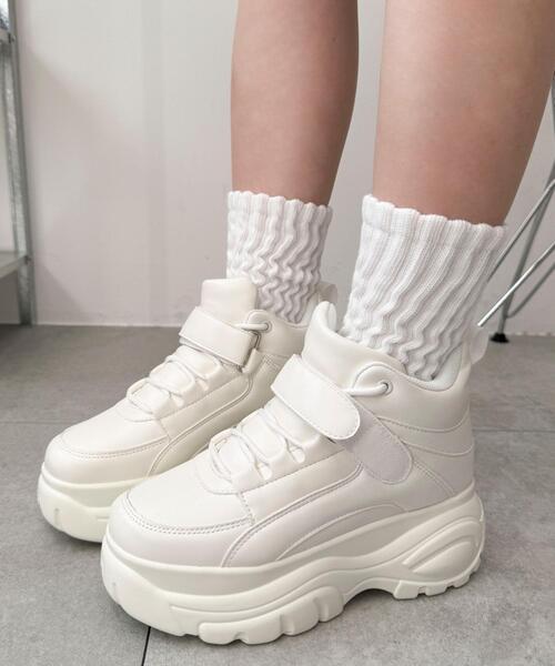 セール】WEGO/【25年春夏新作】ハイカットベルト厚底スニーカー