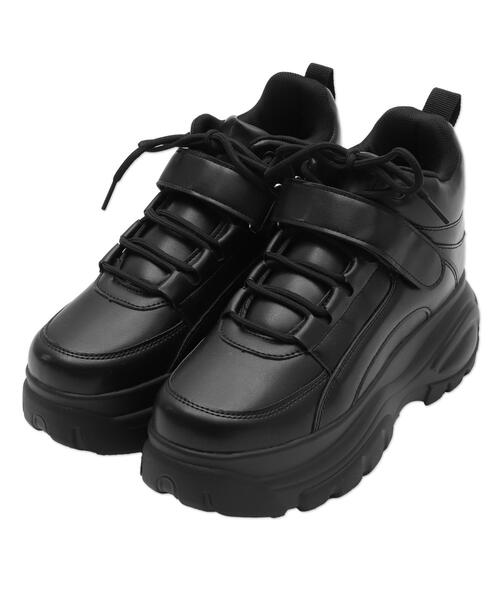 WEGO（ウィゴー）の「WEGO/【25年春夏新作】ハイカットベルト厚底スニーカー（スニーカー・レディース・ブラック/キャメル/ホワイト・MEDIUM/LARGE）」の22枚目の写真