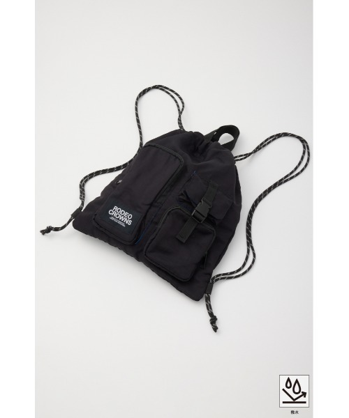 RODEO CROWNS WIDE BOWL（ロデオクラウンズワイドボウル）の「W/Rコードナップサック（バックパック/リュック・レディース・ブラック/ブラウン系その他/マルチ・FREE）」の8枚目の写真