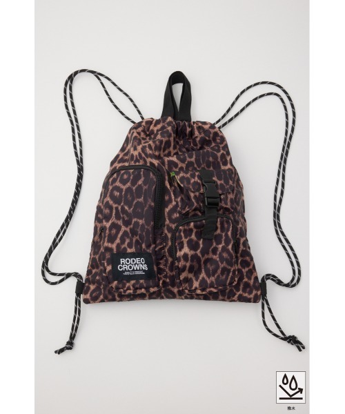RODEO CROWNS WIDE BOWL（ロデオクラウンズワイドボウル）の「W/Rコードナップサック（バックパック/リュック・レディース・ブラック/ブラウン系その他/マルチ・FREE）」の16枚目の写真