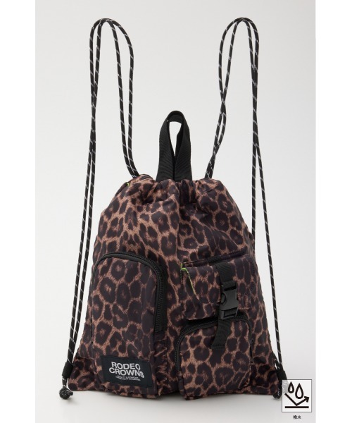 RODEO CROWNS WIDE BOWL（ロデオクラウンズワイドボウル）の「W/Rコードナップサック（バックパック/リュック・レディース・ブラック/ブラウン系その他/マルチ・FREE）」の18枚目の写真