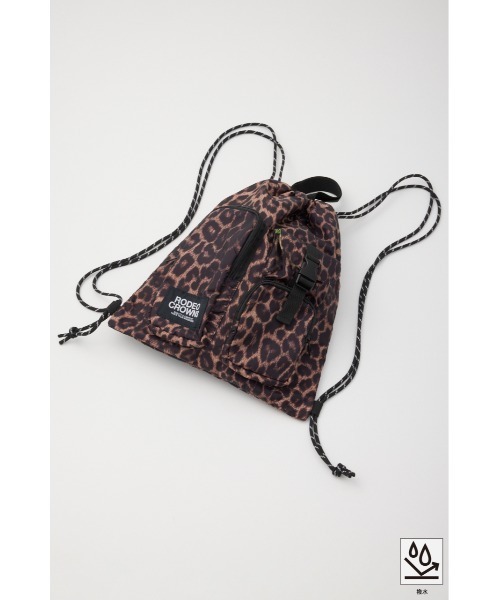 RODEO CROWNS WIDE BOWL（ロデオクラウンズワイドボウル）の「W/Rコードナップサック（バックパック/リュック・レディース・ブラック/ブラウン系その他/マルチ・FREE）」の20枚目の写真