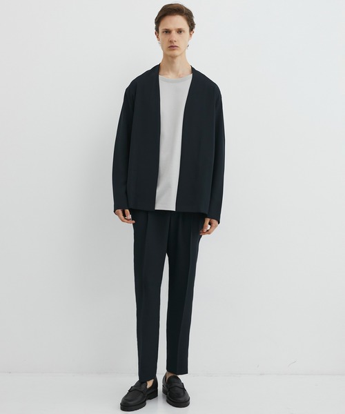 UNITED TOKYO(ユナイテッドトウキョウ)の「【再入荷】Summer Dry Air サイドゴムスラックス |夏服|軽量性|伸縮性|SETUP可(スラックス・メンズ・グレイッシュベージュ/ダークグレー/ブラック/オリーブ/ストライプ/ダークネイビー・1/2/3)」の22枚目の写真