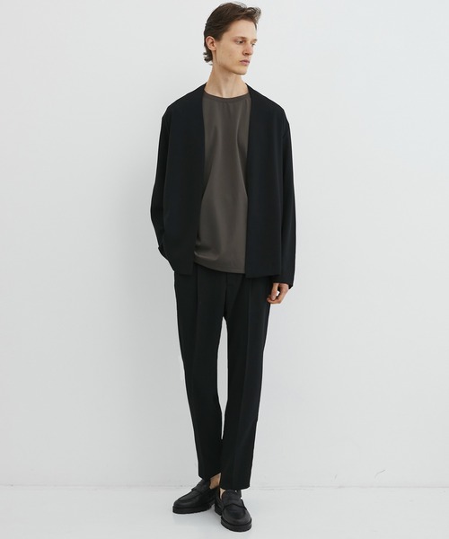 UNITED TOKYO(ユナイテッドトウキョウ)の「【再入荷】Summer Dry Air サイドゴムスラックス |夏服|軽量性|伸縮性|SETUP可(スラックス・メンズ・グレイッシュベージュ/ダークグレー/ブラック/オリーブ/ストライプ/ダークネイビー・1/2/3)」の21枚目の写真