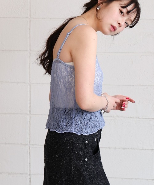 Bab(バブ)の「ストレッチレースキャミ(その他トップス・レディース・ライトブルー/ブラック/オフホワイト/グレー系その他3・FREE)」の12枚目の写真