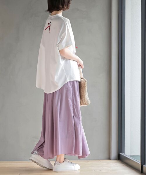 rps(アールピーエス)の「リボンキャットワイドT(Tシャツ/カットソー・レディース・オフホワイト/オートミール・フリー)」の6枚目の写真