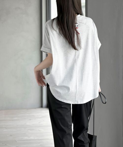 rps(アールピーエス)の「リボンキャットワイドT(Tシャツ/カットソー・レディース・オフホワイト/オートミール・フリー)」の18枚目の写真